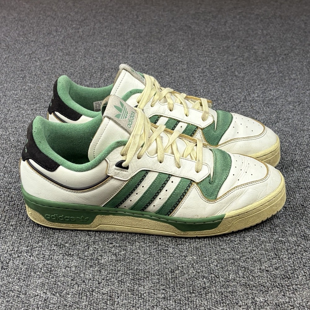 Adidas Rivalry 86 Low White Green Leather Sneakers Casual IH2815 Men's Size 13